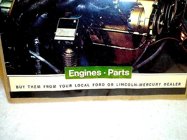 THREE VINTAGE 1960's FORD 427 OHC SOHC DRAGGIN ENGINE ADVERTISING PAPER POSTERS