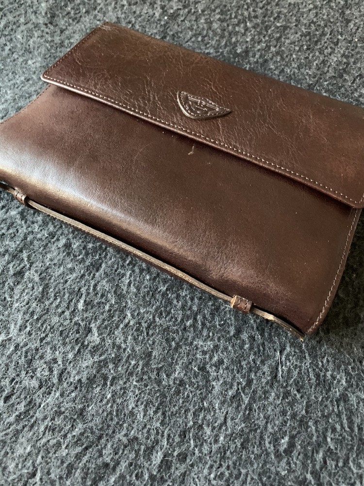 Brown Leather Agenda/Journal. Personal Size. Side Strap