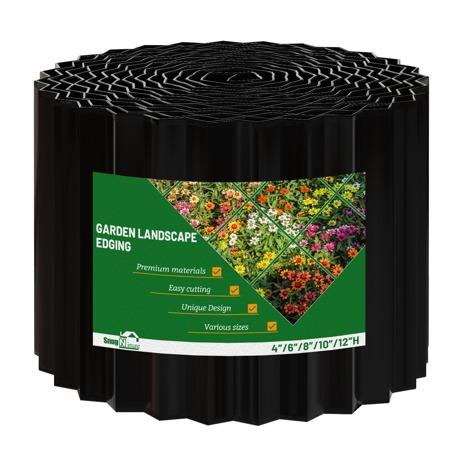 Corrugated Metal Garden Edging,6" x 20' Sturdy Lawn Edging Border,Landscape E...