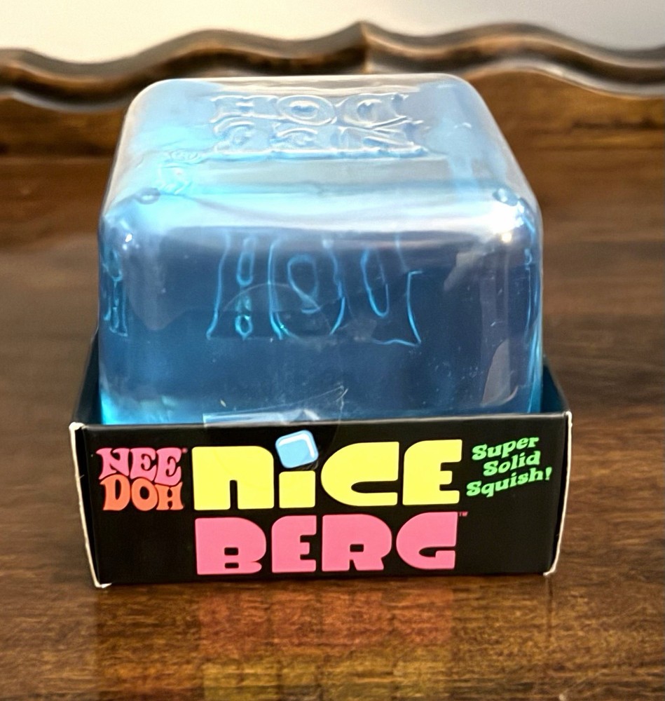 NeeDoh- Big Nice Berg Super Solid Squish - Blue 4.25” Schyllings Brand