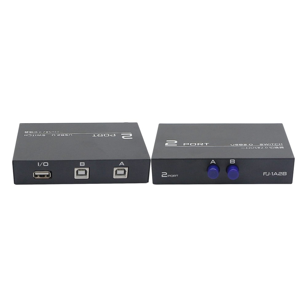 Printer Sharing Adapter, 2-Port USB 2.0 Switch for Sharing USB Devices Betwee...