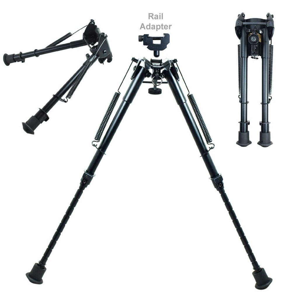 6-9" Adjustable Spring Return Bipod Adapter 20mm Picatinny Rail Mount Adapter