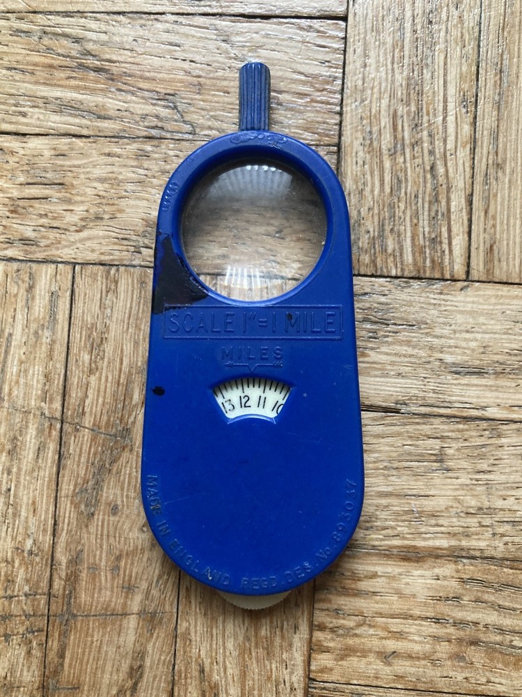 Vintage Map Distance Reader. Cm / Km/ Miles
