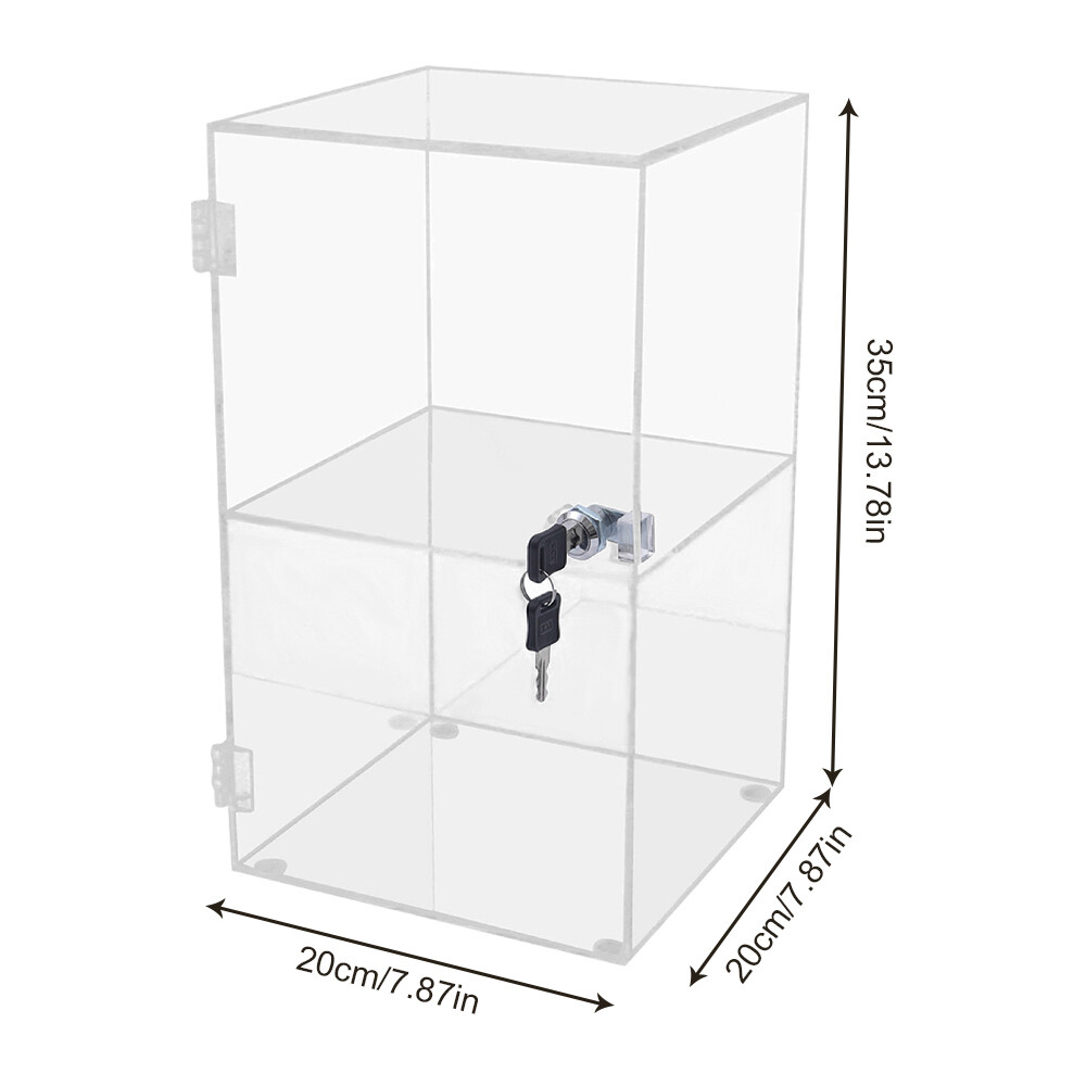 Double-Layer Acrylic Display Case—Transparent Countertop Storage Cabinet