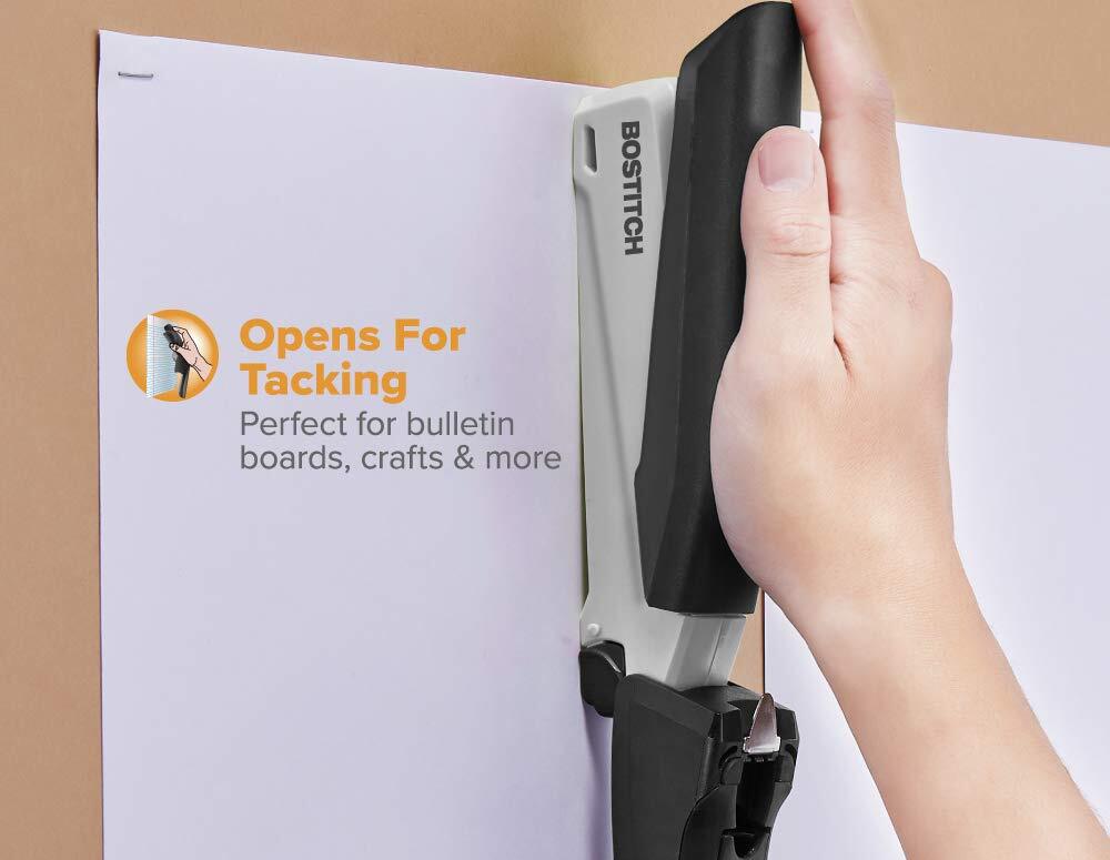 Bostitch Easy Squeeze Stapler Gray 20 Sheets Capacity Ergonomic Design Jam Free