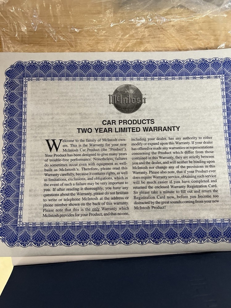 McIntosh Mx406 CD Player In Dash Receiver