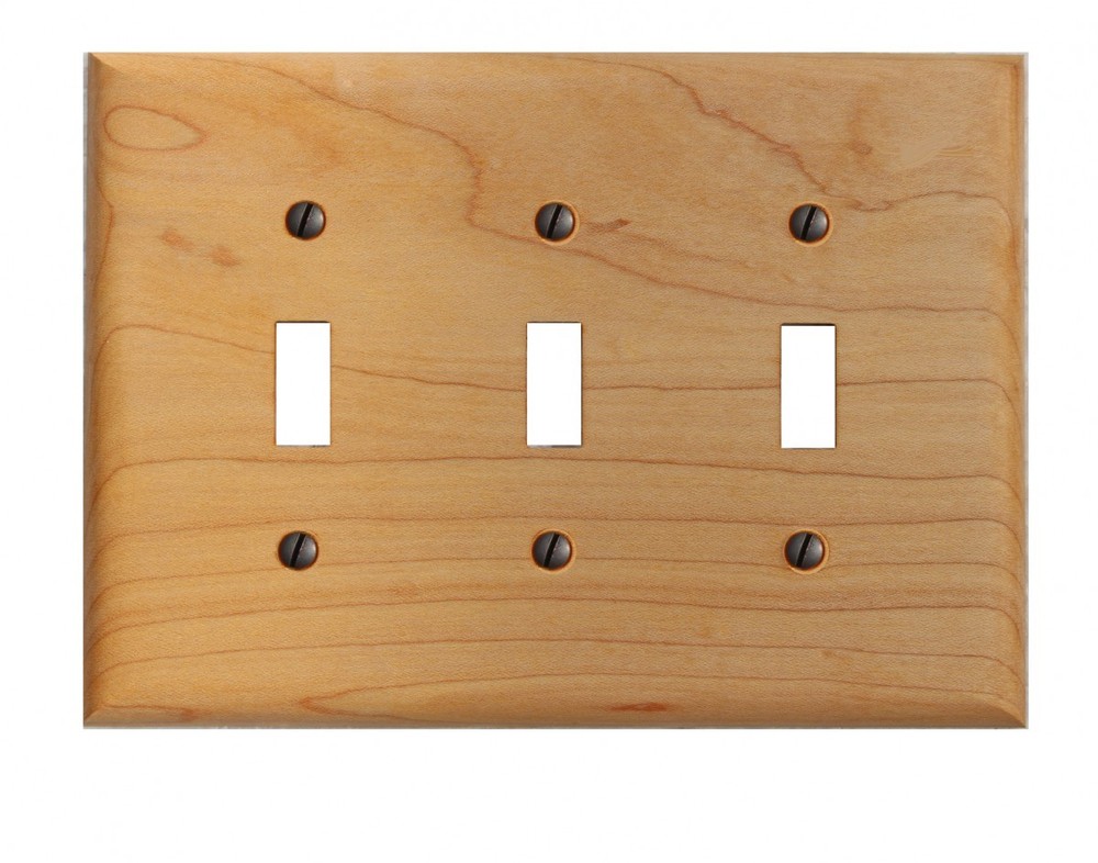 Switchplate Maple Hardwood Triple Toggle | Renovator's Supply