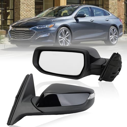 Driver Side View Mirror Compatible with 2016 Left Driver Side 7Pins-Gloss Black