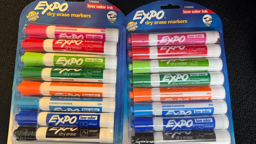16 Expo Markers Low Odor Chisel Tip Variety Pack