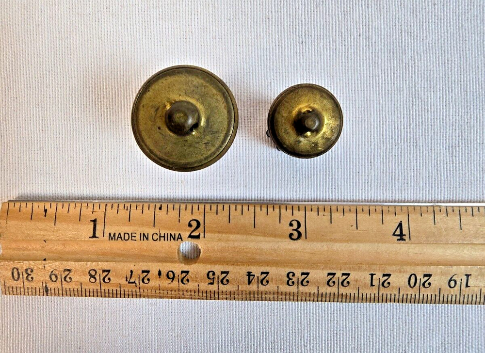 Indian Wars General Staff Eagle Coat Cuff Button Brass Blank Back