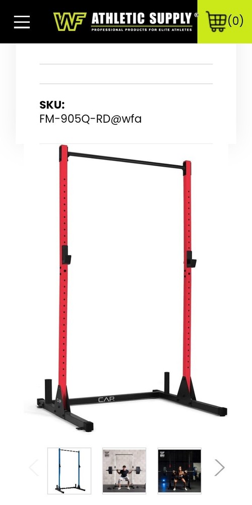 CAP Squat Rack/pullup Station w/J-hooks