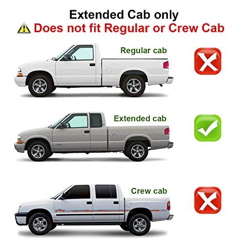 3rd Third Brake Light Lens Compatible with 1994-2003 Extended Cab Only Red