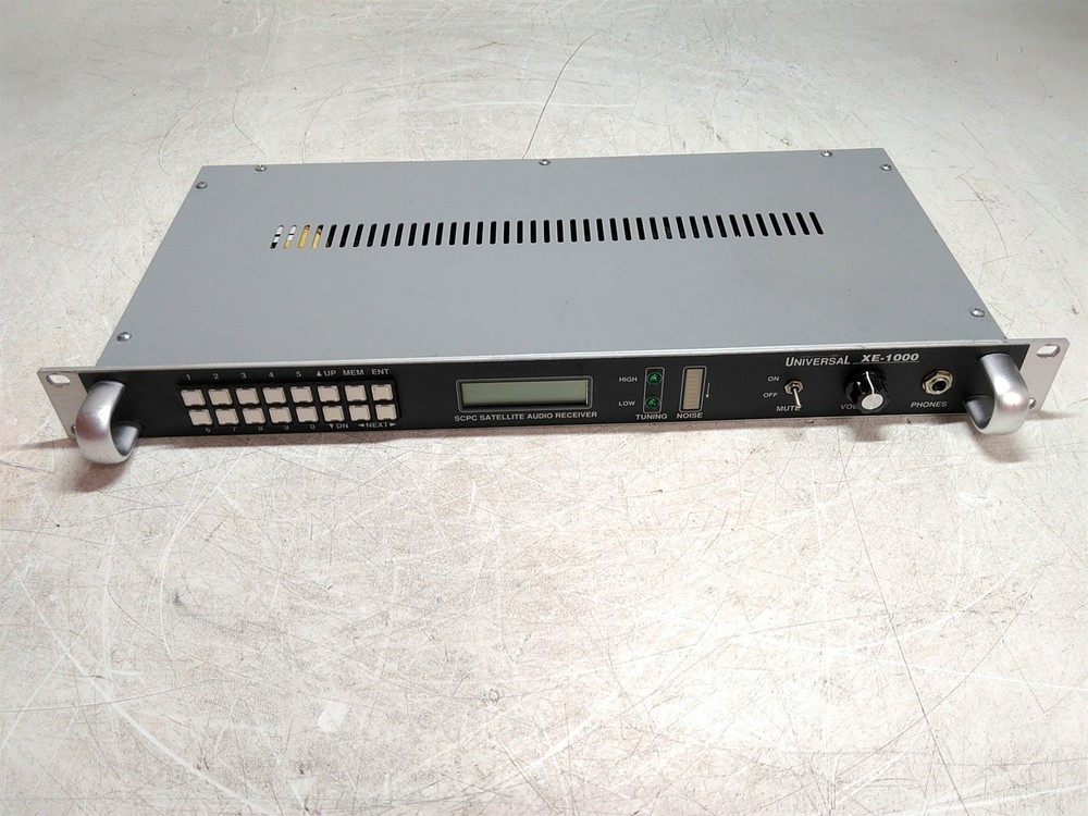 Universal Electronics XE-1000 SCPC Satellite Audio Receiver Power Tested AS-IS