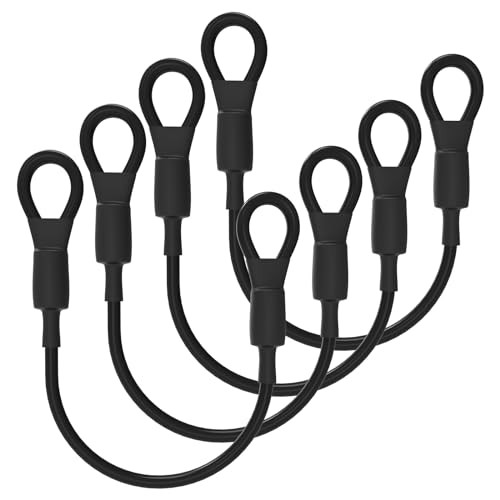 4-Pack Heavy Duty Loop End Cable Braided 12 inch length 4-pack standard loop