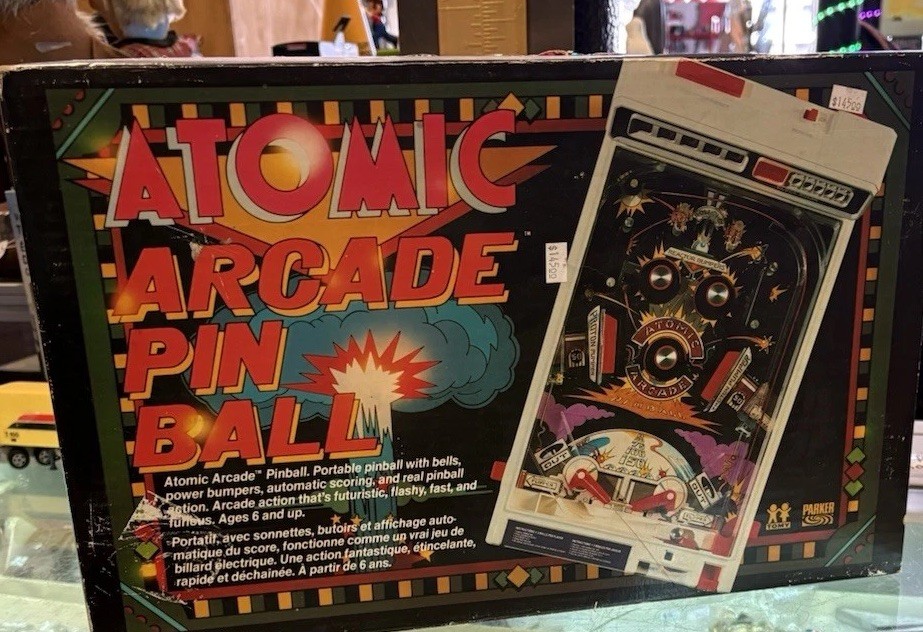 Vintage Atomic Arcade Pinball Machine TOMY