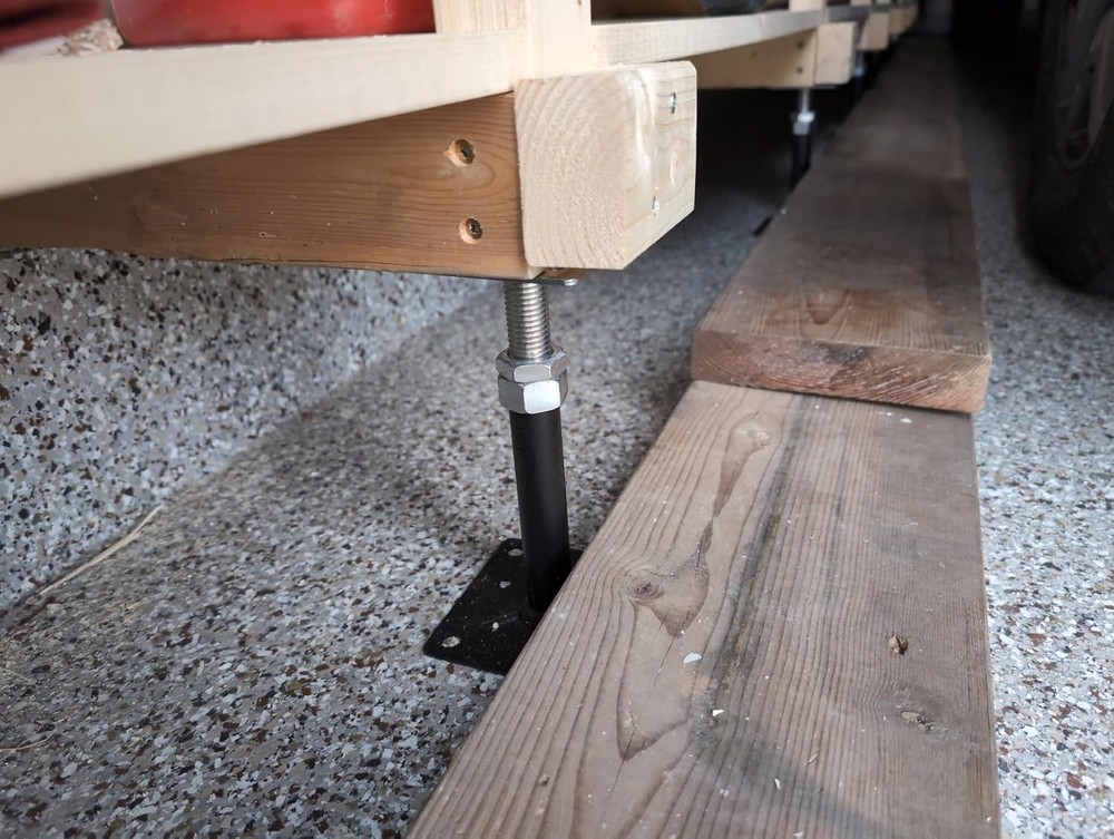 Adjustable Floor Support Jacks - 5000 lb Capacity, Easy to Install - 2-Pack