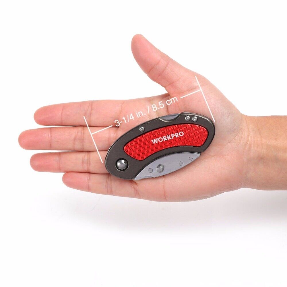 WORKPRO 6PC Folding Utility Knife Set Quick Change/Back-lock w/20PC Extra Blades