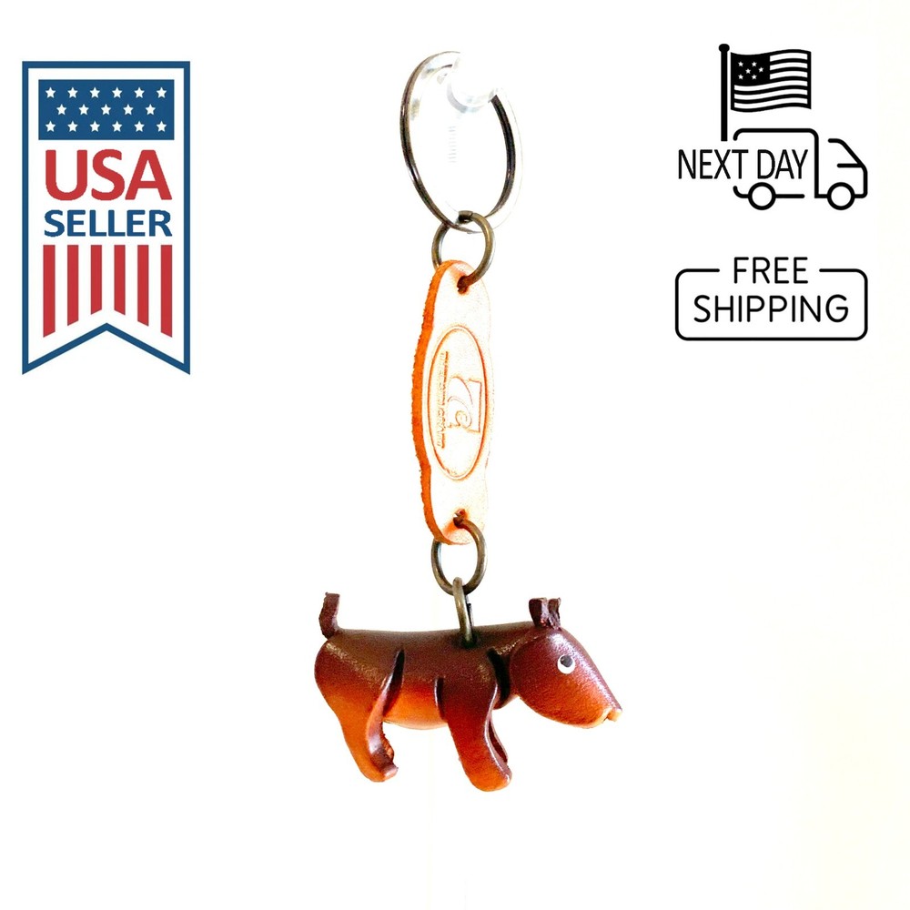Bull Terrier Handmade Leather Keyring