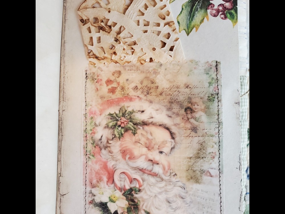 Completed Large Art / Junk Journal Christmas Handmade