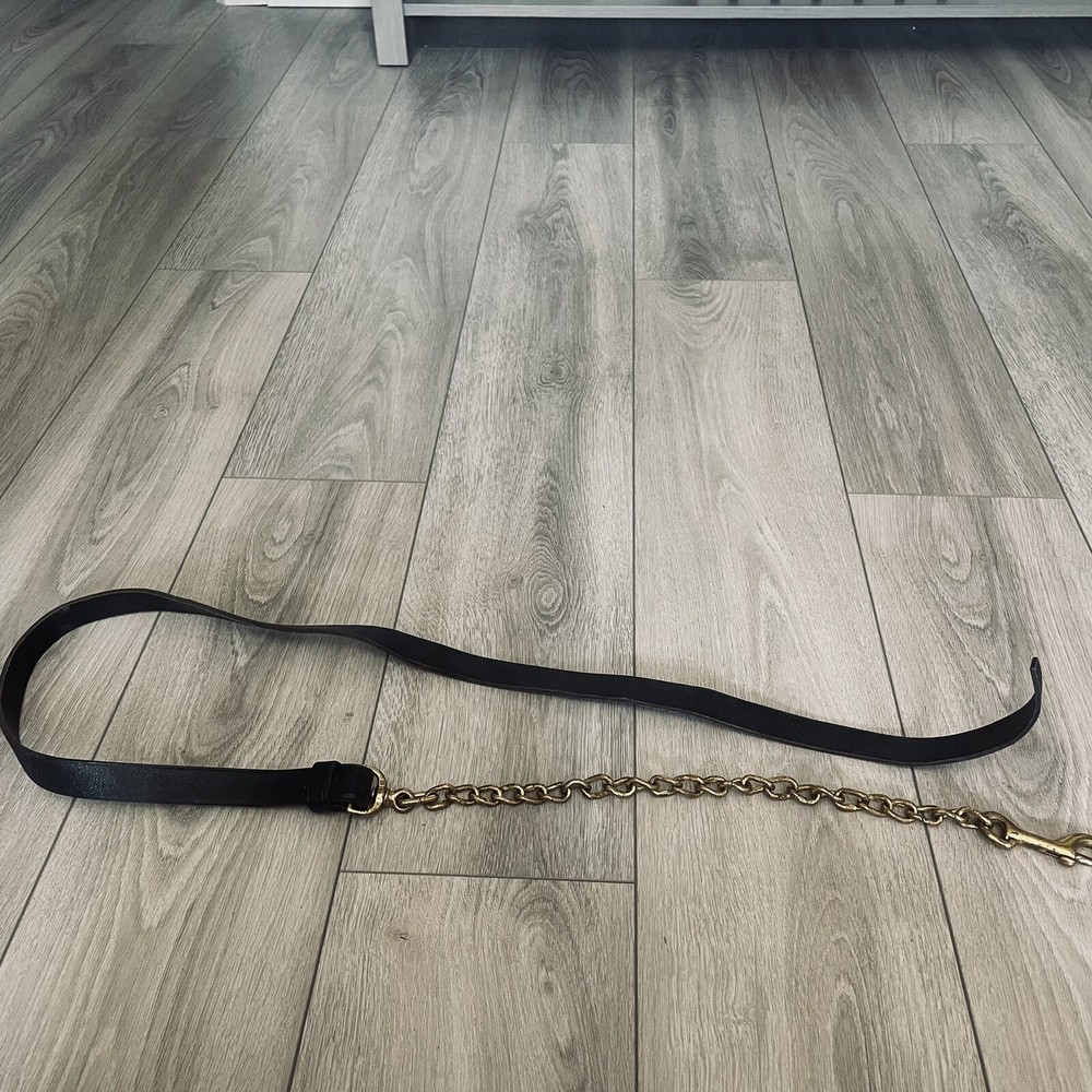 leather lead with chain 47”