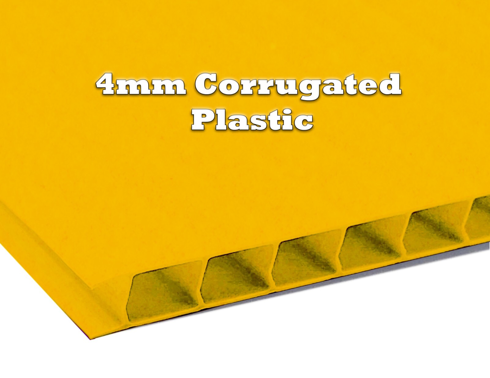 4mm Corrugated Yellow Plastic Sheets 18x24 24x36 24x48 36x36 Coroplast Sign SALE