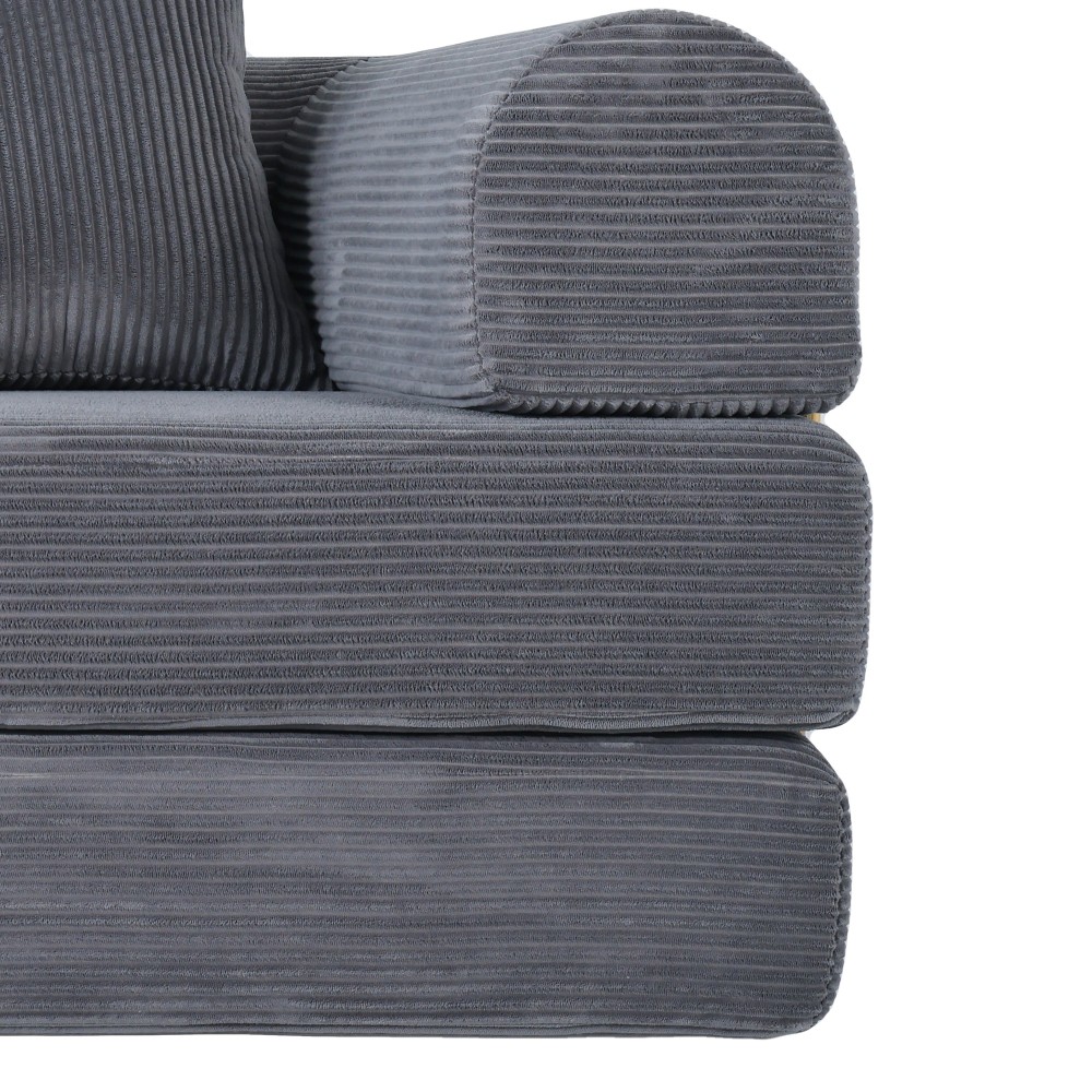 Foldable Sofa Bed 75", 3-Seater Sleeper w/ Memory Foam for Apartment