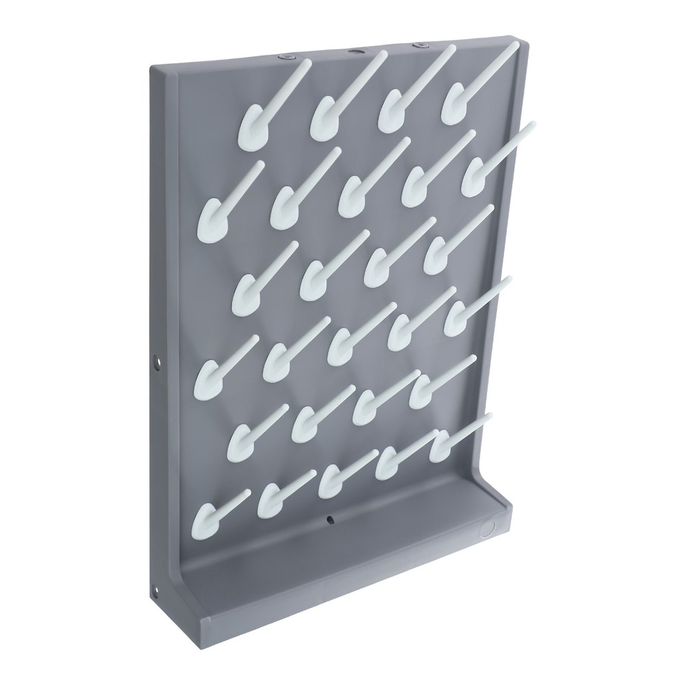 27 Pegs Laboratory Drying Rack Lab Draining Peg Board Rack Wall Mount PP