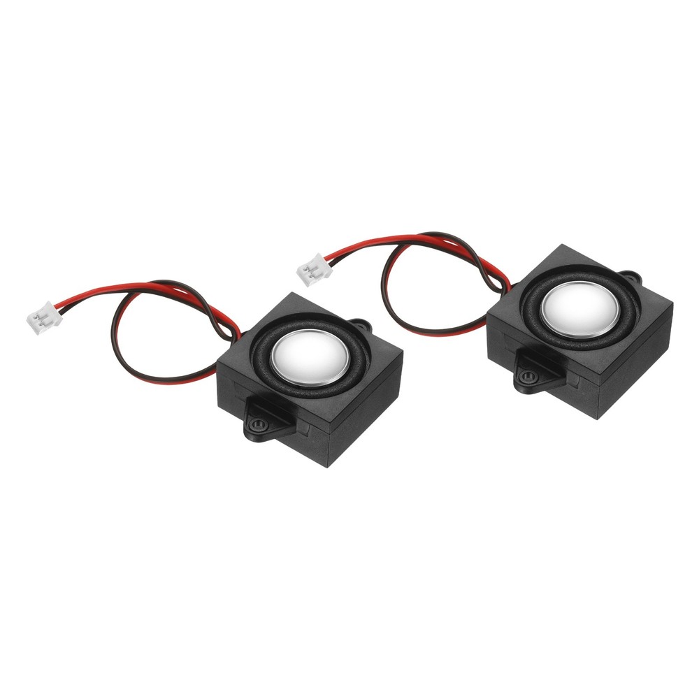 3W 4Ω Mini Speaker, 2PCS Full-Range Portable Micro Loudspeakers, Black Silver