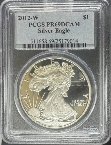 2012 Bullion Silver Eagles PCGS PR-69 DCAM Silver Eagle Cameron Reagan