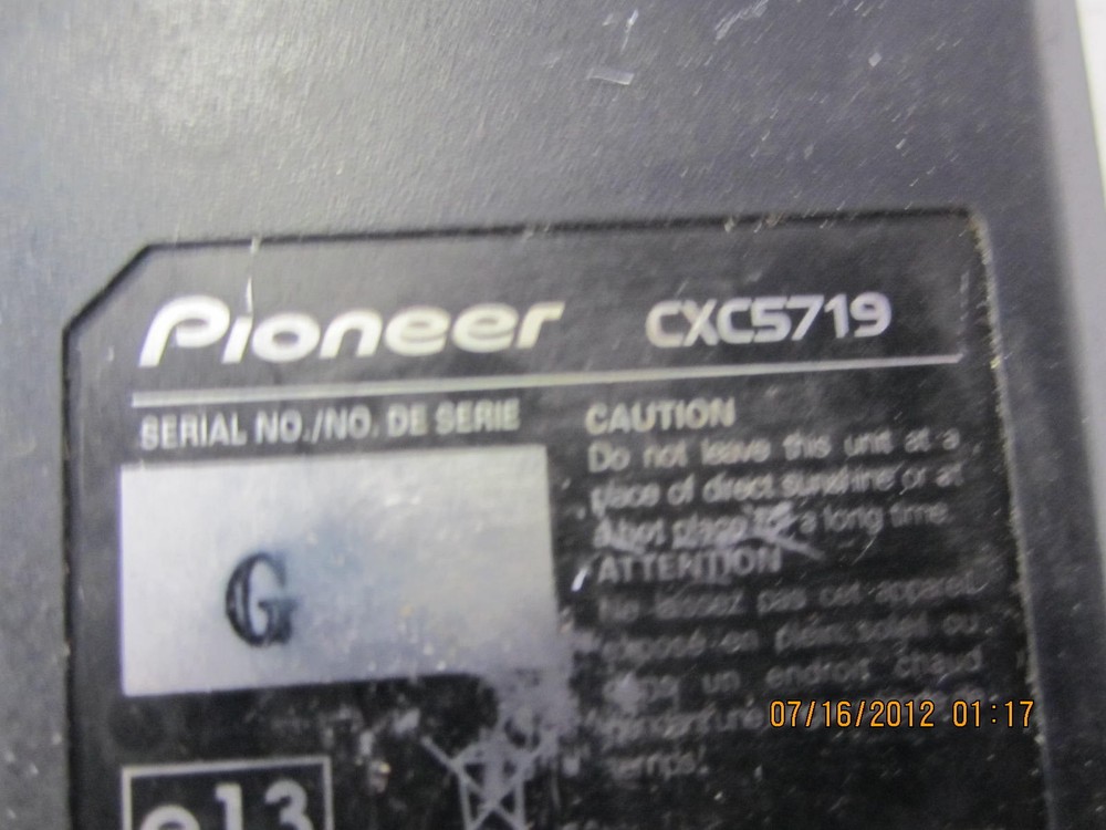 PIONEER AUDIO REMOTE CONTROL # CXC5719