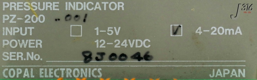 17465 COPAL ELECTRONICS PRESSURE INDICATOR PZ-200
