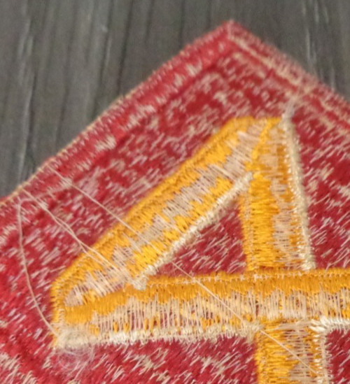 WWII USMC 4th division patch cavalry no glow SNOW BACK