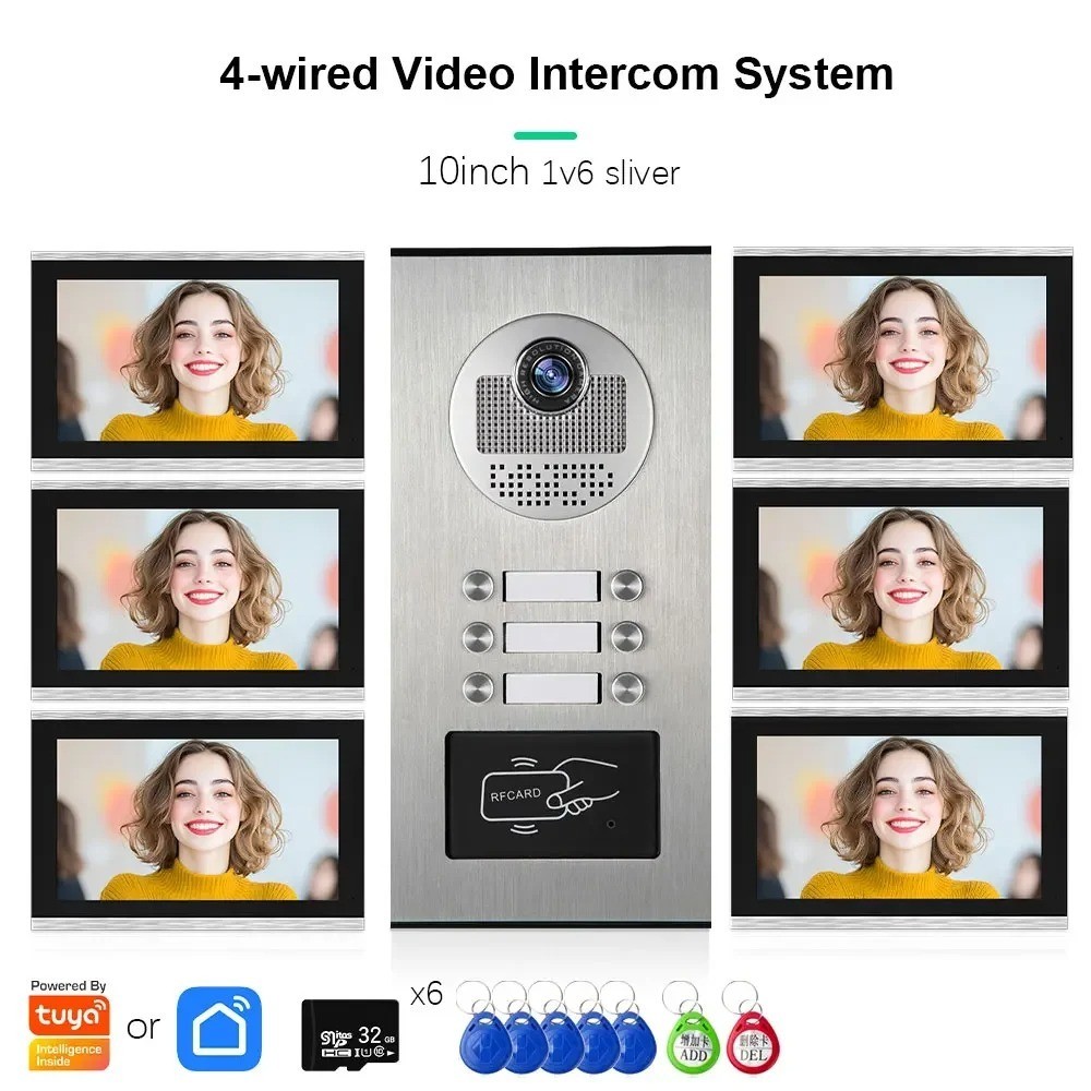 Smart Video Intercom with Motion Detection&2-Way Audio | 6 x 10-Inch Touchscreen