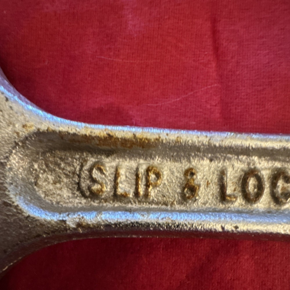 Slip & Lock-Nut Adjustable Steel Wrench Silver Single Piece Tool