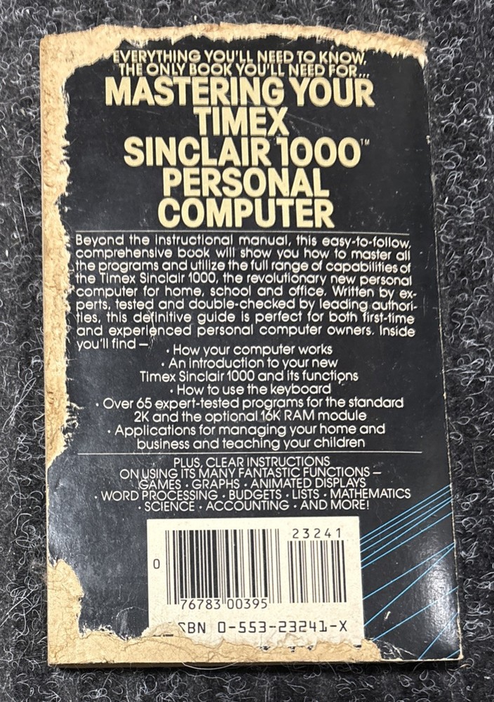 Timex Sinclair 1000 Computer Software Catalog And Mastering Book.