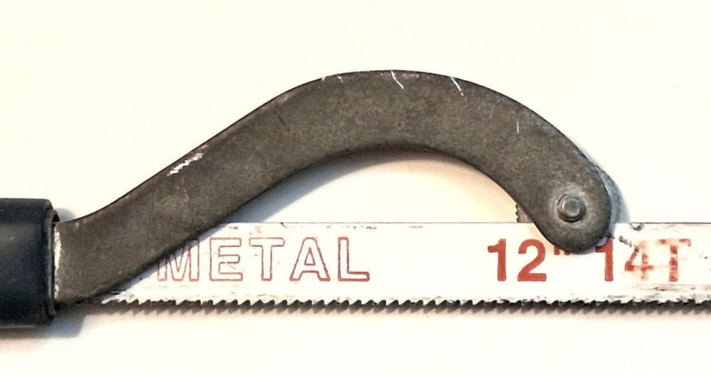 VINTAGE STANLEY 15- 210 MINI HACK BLUE RUBBER HANDLE, ADJUSTABLE BLADE POSITION