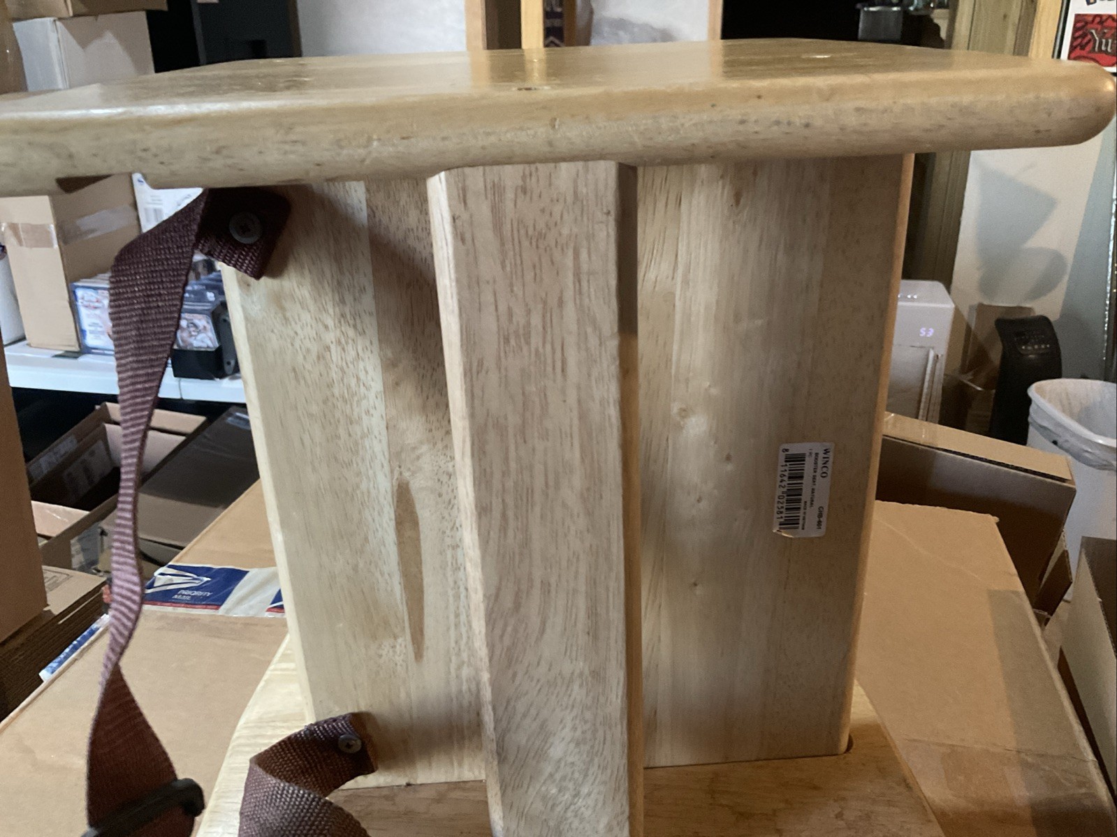 Restaurant Children Booster Seat in Natural Wood Finish Commercial Use Read