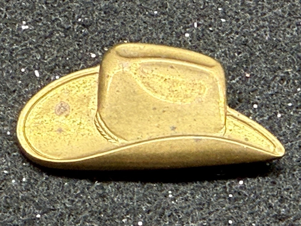 Brass Cowboy Hat Button Cover