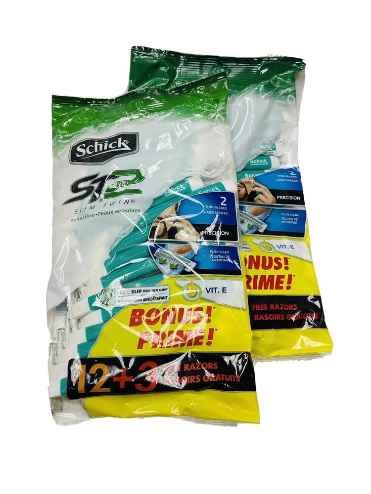 schick slim twin st2 30 total disposable razors
