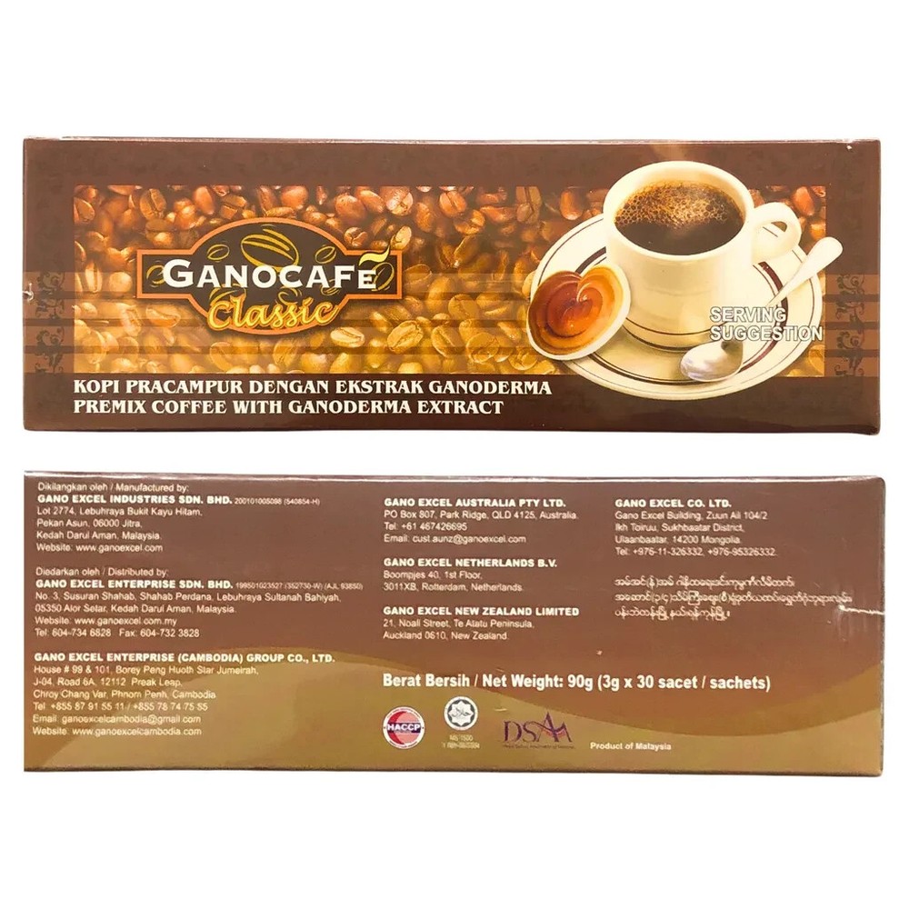 Gano Excel GanoCafe Classic Ganoderma Instant Coffee 30 Sachets