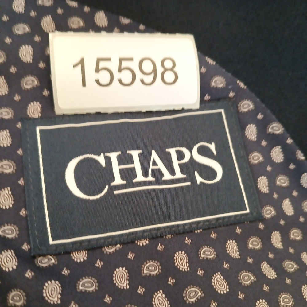 Chaps Blazer Mens 46 Blue Polyester Blend Two Button Single Vent