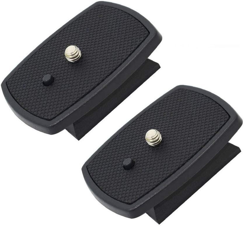 2 Pack Tripod Quick Release Plate Camera Mount Adapter Replacement for Black