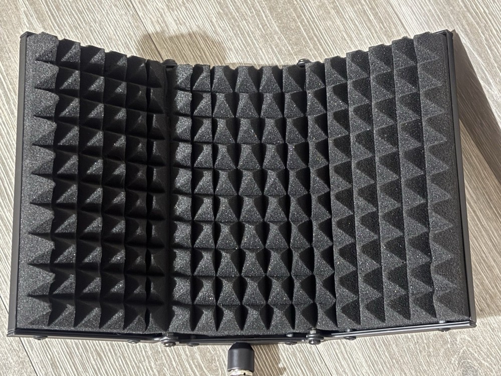 AxcessAbles Mic Reflection Pop Filter Pyramidal Acoustic Foam Lining Lightweight