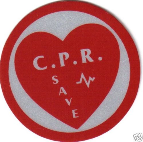 C.P.R. SAVE STICKER FOR FIRE HELMET