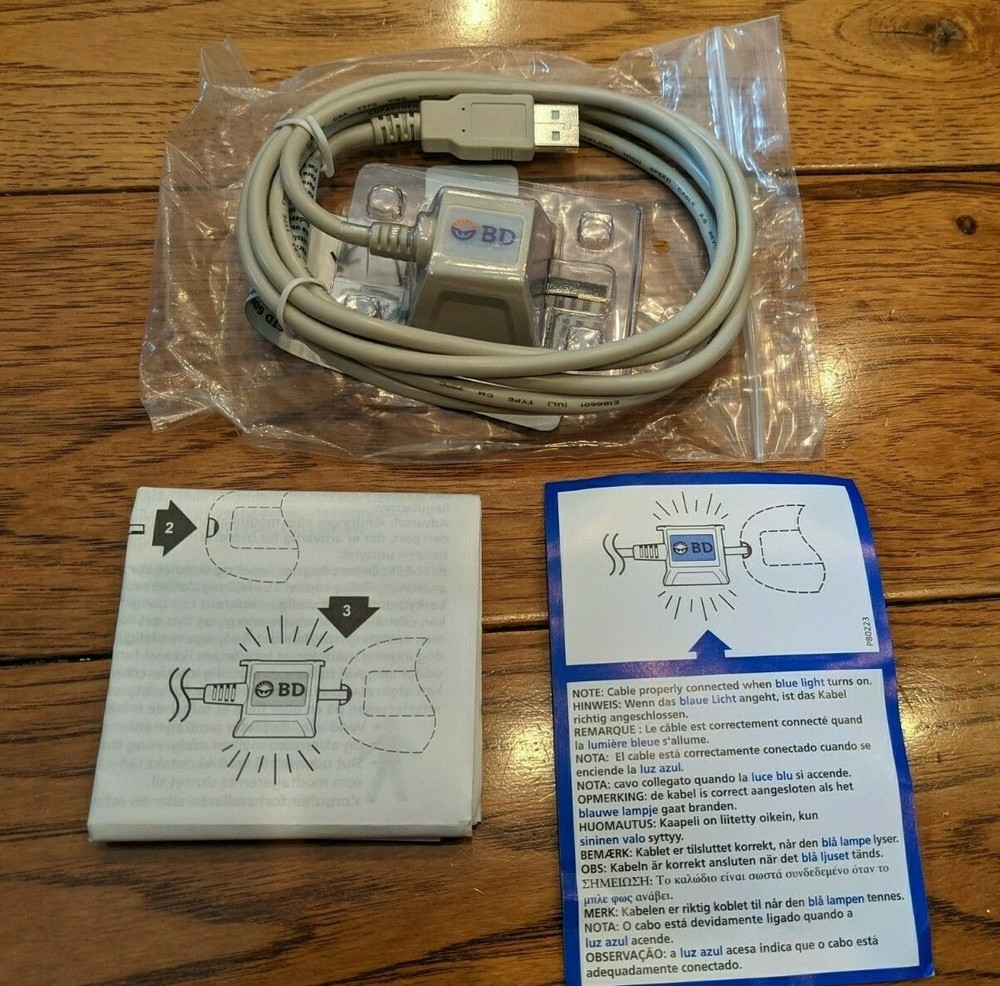 OEM BD Blood glucose meter replacement USB interface cable #322085