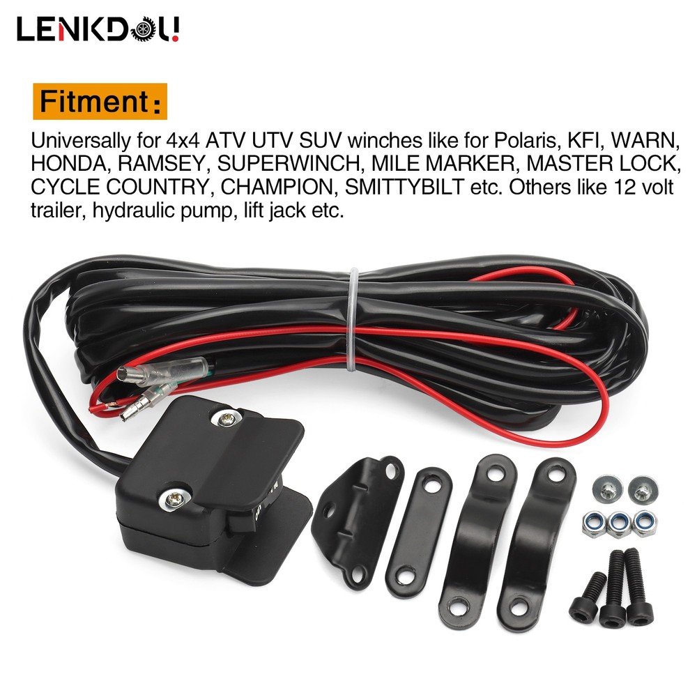 12V Handle Bar Control Switch Winch Rocker Thumb Switch Mounting Bracket for ATV