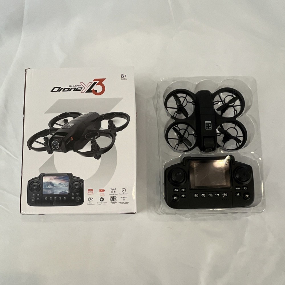 YLR-C YL3 Quadcopter Drone with Camera, Controller, Black, Crash Resistant