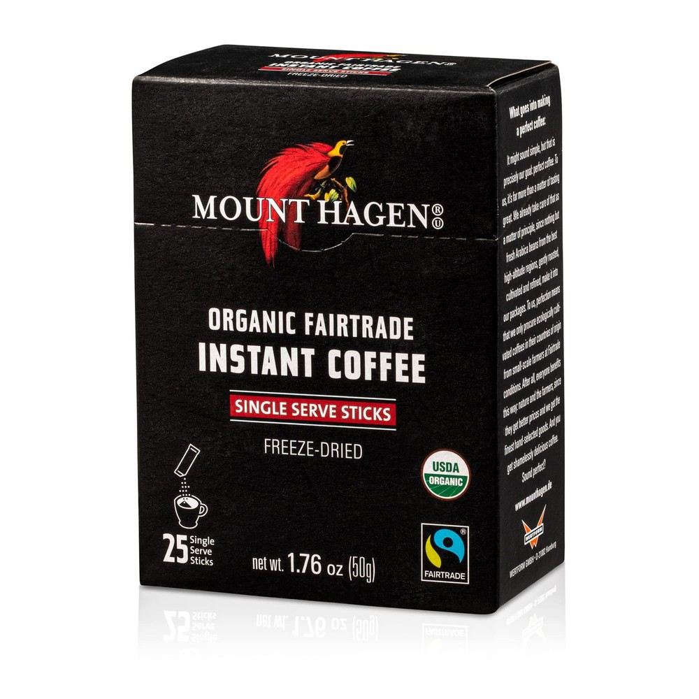 25 Count Single Serve Instant Coffee Packets - 2 Pack | Organic Medium Roast ...