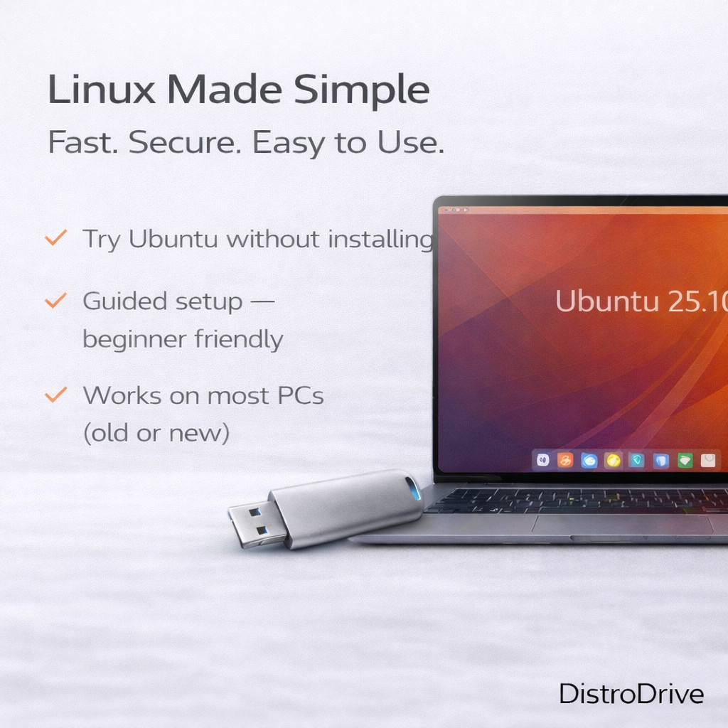 Ubuntu 25.10 Bootable USB | Linux Installer | Try or Install | Fast Secure OS