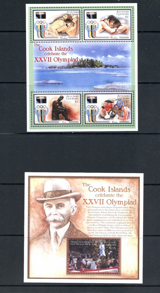 L362  Aitutaki  2000   Olympics   sheets       MNH